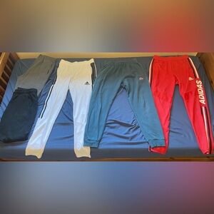 Five Sweatpants Size Small Mens; 3 Adidas, 1 Puma, 1 Goodfellow